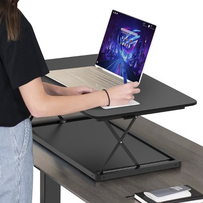 ErgoFlex Black Steel 27.5" Adjustable Height Standing Desk Converter