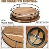 LunaLulinlk 9 inch Lazy Susan for Table Top, Pantry Organizers and Storage for Cabinet, Kitchen Countertop, Spice Rack, Walnut Wood - 4 of 4