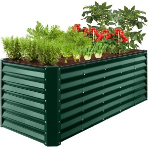 Best Choice Products 8x2x2ft Outdoor Metal Raised Garden Bed, Planter Box for Vegetables, Flowers, Herbs - 1 of 4