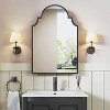 24 inch Black Bathroom Vanity with Sink and Iron Arched Mirror Cabinet, One Cabinet with Soft-closing Door, 3 Soft-closing Drawers - 3 of 4