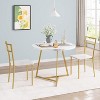 ODK 3-Piece Dining Set Round Kitchen Chairs for 2, Small Dining Table Set for 2 Modern Kitchen Table Furniture for Dining Room - 2 of 4
