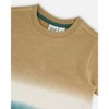 Deux par Deux Boy Short Sleeve Tee Gradient Beige and Teal - 2 Years - 4 of 4