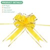 Unique Bargains Plastic Gold Edge Satin Decorations Gift Wrap Bows Pull Bows 10 Pcs - 2 of 4
