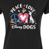 Women's - Disney Classics - Peace Love Disney Dogs Fitted Graphic T-Shirt - 2 of 3