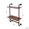 VYNXARIA Industrial Pipe 3-Tier & 2-Tier Wall-Mounted Shelves with Hooks ¨C Rustic Wood Display for Kitchen & Home(Includes 1 Shelf) - 3 of 4
