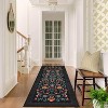 Washable Non-Slip Low Pile Floral Area Rug, Stain-Resistant Soft Indoor Carpet for Living Room, Bedroom, Nursery & Dining Room - 2 of 4