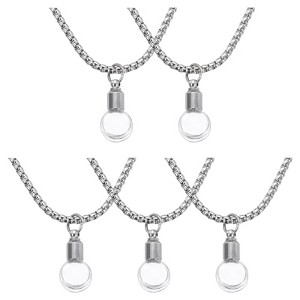 Unique Bargains Small Flask Bottles Birthday Gifts Glass Container Vial Necklace - 1 of 4