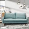 Velvet Sofa Mid-Century Modern Couch with Wooden Legs for Living Room - 2 of 4