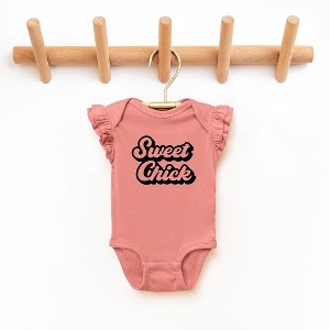 The Juniper Shop Sweet Chick Baby Flutter Sleeve Bodysuit - 1 of 2