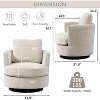 GDFStudio Roxanne Swivel Chenille Upholstered Wood and Steel Accent Chair - 4 of 4