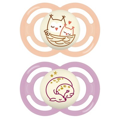 Image of MAM Pacifier Perfect Night 6-16m - 2pk - Girl