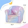 SKRAN Kids Sofa Chair with Glow in the Dark Fairy Design & Wooden Frame, Upholstered Baby Sofa for 18-36 Months, Multicolor for Bedroom, Playroom - 3 of 4