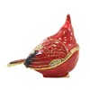 Kubla Craft 1.75 In Cardinal Enameled Box Red Bird Hinged Bird Figurines - 2 of 3