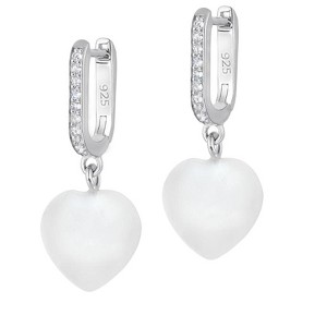 Donatello Gian Sterling Silver Pearl Heart Earrings - 1 of 1