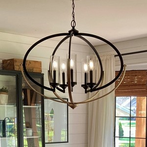 Urban Ambiance Luxury Mediterranean Chandelier,  27-7/8"H x 33-3/4"W,  Olde Bronze Finish, UHP2351 - 1 of 4