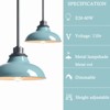 Claxy Sea Green Pendant Light Fixture Modern Kitchen Islands Pendant Light Metal Rod - 4 of 4