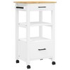 vidaXL Kitchen Trolley MONZA 18.9 in.x15.7 in.x35.4 in. Solid Wood Pine - 2 of 4