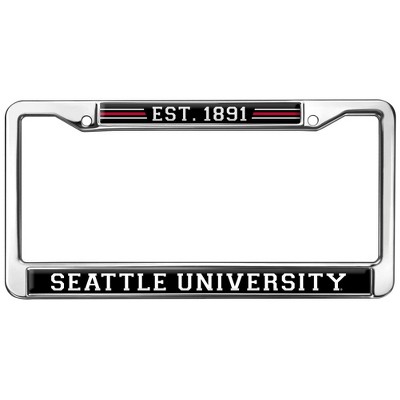 Seattle University School Logo Full Size Standard License Plate Metal Frame