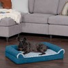 FurHaven Two-Tone Faux Fur & Suede Orthopedic Sofa Dog Bed - 3 of 3