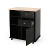 4 Storage Drawers Kitchen Island Utility Storage Cart with wheels-Christopher Knight Home - 2 of 4