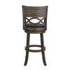 New Classic Furniture, New Classic Manchester Gray Wood Swivel Bar Stool with PU Seat (Set of 2), Gray - 4 of 4