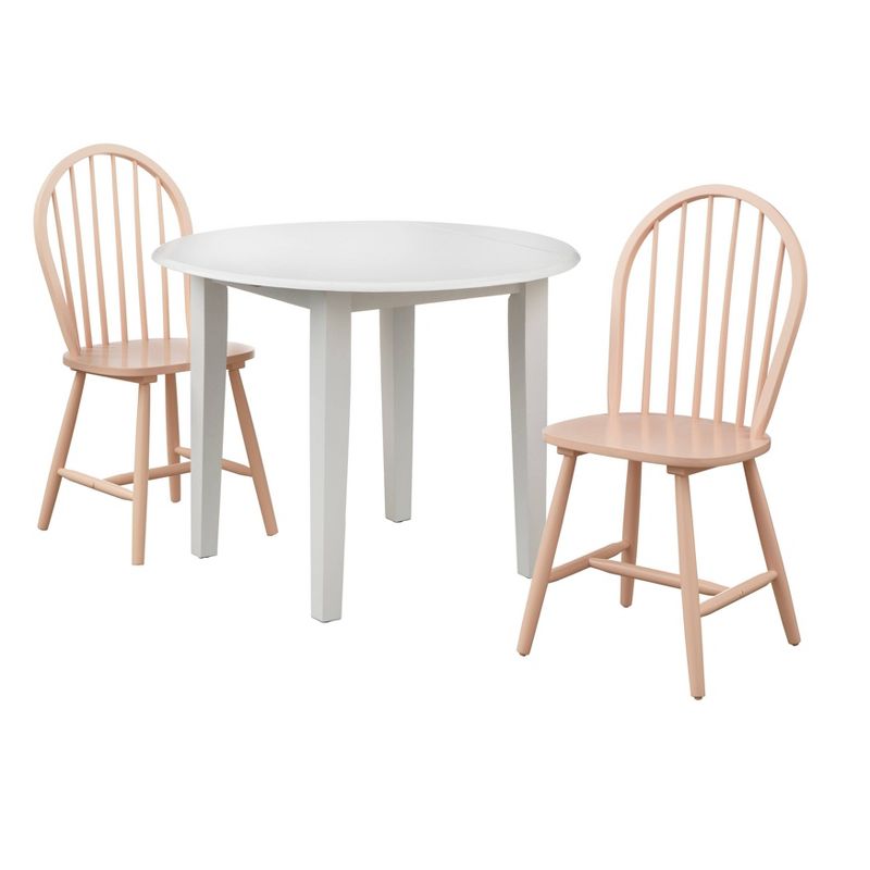 3pc Chadwick Drop Leaf Dining Set with 2 Windsor Chairs - Buylateral, 1 of 11