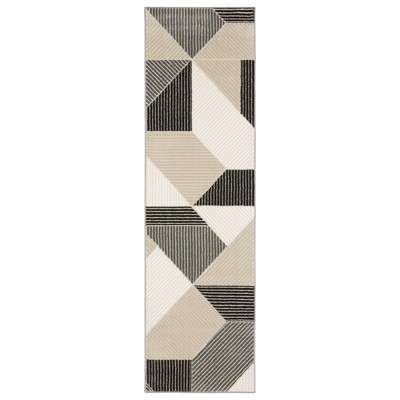Oriental Weavers Raylan RAY07 Ivory/ Black Indoor Area Rug - 2'3" x 7'6"
