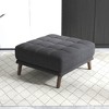 Sapphtopaz Square Ottoman with Linen Tufted Upholstered Versatile Foot Stool with Wood Legs Entryway Shoe Bench for Living Room, Entryway - 3 of 4