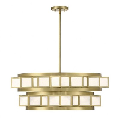 Gideon Warm Brass 6-Light Drum Chandelier