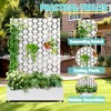 TOAOTBNBO Metal Raised Garden Bed with Squares Pattern, Outdoor Planter Box with Wheels, Modern Privacy Screen for Climbing Plants - 4 of 4