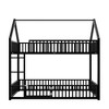 PAGED Twin Size Loft Bed Wooden Bed Frame with 2 Drawers, 2 Shelves, Wardrobes and Storage Stairs for Bedroom - 3 of 4