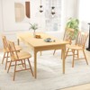 Tangkula Dining Chairs Set of 4 Farmhouse Kitchen Chair w/ Rubber Wood Frame Wide Seat - 2 of 4