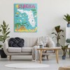 Stupell Industries Florida Teal Blue and Pink Illustrated Scenic Map Poster Canvas Wall Art - 2 of 4