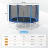 Aoodor 10FT 12FT 15FT Outdoor Trampoline, Recreational Trampoline with Enclosure Outer-Safety Net and Ladder for Kids - 2 of 4