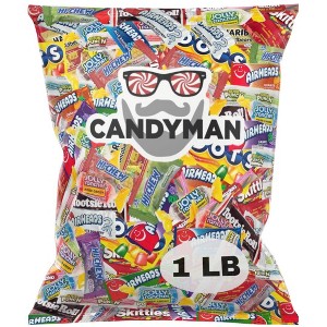 CANDYMAN Assorted Candy Variety Pack 1lb of Bulk Individually Wrapped Pinata Stuffers - 1 of 4