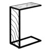 FONTOI C-shaped Side Table, Bedside Table with Wave Pattern Design for Living Room, Bedroom, White, 18.25"*25.25"*10.25" - 4 of 4