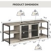 Farmhouse TV Console with Adjustable Storage Shelves and Cabinet, Durable Wood Entertainment Center for Living Room or Family Room - 2 of 4