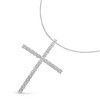 Haus of Brilliance Silver 1/2 Cttw Diamond Miracle-Set Cross Unisex Pendant Necklace - 3 of 4
