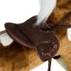 Qaba Kids Metal Plush Ride-On Rocking Horse Chair Toy With Nursery Rhyme Music - Dark Brown - 4 of 4