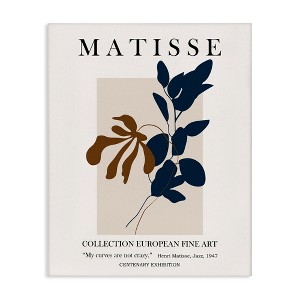 Stupell Industries Bold Modern Botanicals Leaf Silhouettes Matisse Text  Canvas Art - 1 of 4