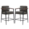 Spruce&Spring Modern Counter Stools  with Metal & Wood - 4 of 4