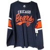 STARTER Mens Chicago Bears Graphic T-Shirt, Blue, Large - 4 of 4