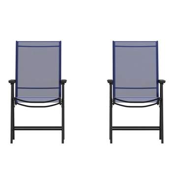 Flash Furniture Paladin Outdoor Folding Patio Sling Chair (2 Pack)