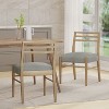 NicBex Mid-Century Small Upholstered Dining Chairs Set of 2 with Backrest,Modern Wooden Kitchen Chairs,Living Room Chairs - 2 of 4