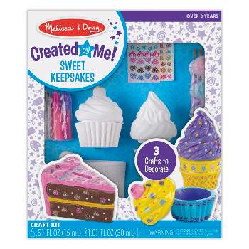 Melissa & Doug Decorate-Your-Own Sweets Set Craft Kit: 2 Treasures Boxes and a Cake Bank