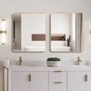 SEVOBAL Bathroom Vanity Mirrors Elegant Rectangular Wall Mirror with Shatterproof Glass Durable Anti Rust Frame, Gold, 36"*30"*1.1" - 4 of 4
