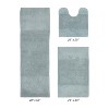Granada 3 Piece Bath Rug Set 100% Premium Cotton Tufted Non-Slip Backing Bathmats for Bathroom, Super Soft Absorbent, Machine Washable - 2 of 4