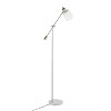 Marcel Contemporary/Glam Floor Lamp in White Marble and Nickel Metal with Clear and Frosted Glass Shade by LumiSource - 4 of 4