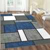 Washable Modern Patchwork Rug Non Slip Low Pile Rug Soft Contemporary Throw Floor Cover Foldable Indoor Carpet for Living Room Bedroom Playroom填 - 3 of 4