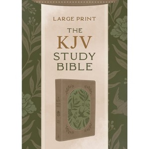 The KJV Study Bible, Large Print [Olive Branches] - by  Barbour Bibles (Leather Bound) - 1 of 1